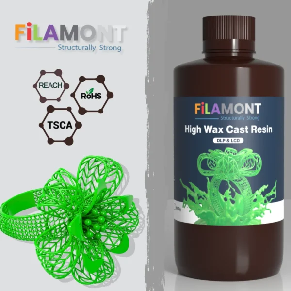 FiLAMONT High Wax Cast Resin (500g) – Jewelry 3D Printing Resin